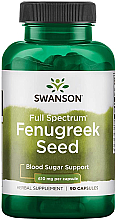 Suplement diety Wyciąg z kozieradki, 300 mg, 60 kapsułek - Swanson Testofen Fenugreek Extract — Zdjęcie N1