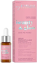 Serum rozświetlające z kompleksem wygładzającym 7% - Eveline Cosmetics Beauty & Glow Give Me More! Serum — Zdjęcie N1