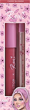 Kup Zestaw - Makeup Revolution x Roxi Cherry Blossom Lip Set (lip/pencil/1g + lip/gloss/3ml)