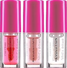 Zestaw - Makeup Revolution Juicy Bomb Lip Gloss Mini Set (lipgloss/3x1.8ml) — Zdjęcie N2