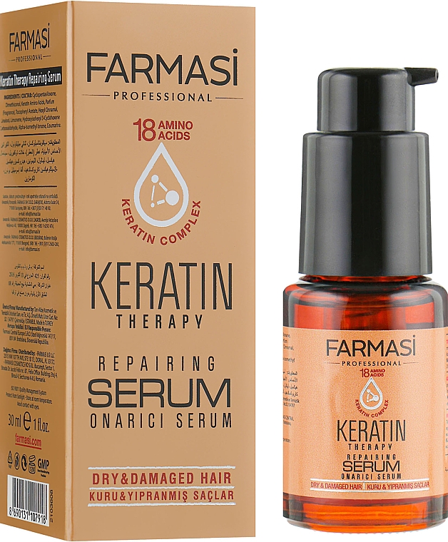 Serum do włosów z keratyną - Farmasi Keratin Therapy Repairing Serum