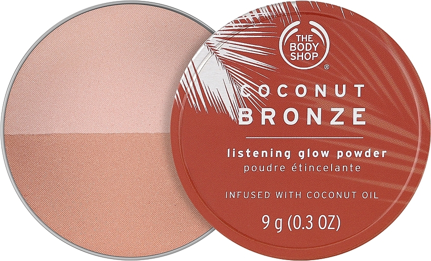Brązujący puder do twarzy z efektem rozświetlenia - The Body Shop Coconut Bronze Glistening Glow Powder — Zdjęcie N1