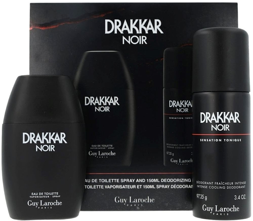 Guy Laroche Drakkar Noir - Zestaw (edt 100 ml + deo 150 ml) — Zdjęcie N1