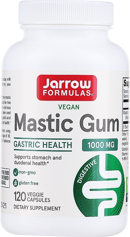 Wyciąg z żywicy mastyksowej w tabletkach - Jarrow Formulas Mastic Gum — Zdjęcie N3