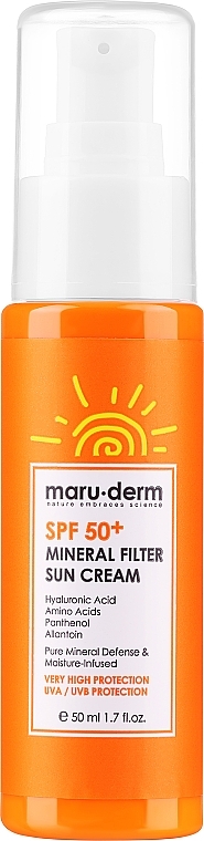 Krem przeciwsłoneczny do twarzy - Maruderm Cosmetics Mineral Filter Sun Cream SPF 50+ — Zdjęcie N1