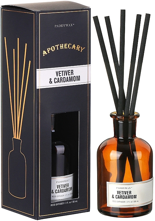 Dyfuzor zapachowy - Paddywax Apothecary Glass Reed Diffuser Vetiver & Cardamom — Zdjęcie N4