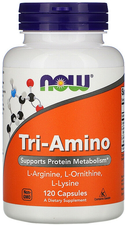 Kompleks aminokwasów Tri-Amino - Now Foods Tri-Amino Capsules — Zdjęcie N1