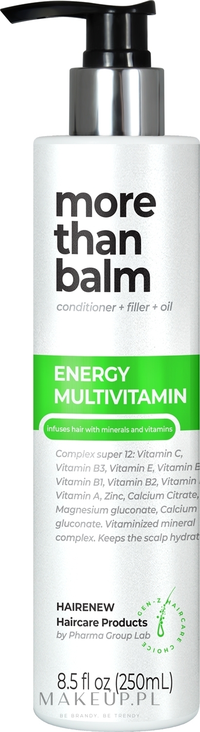 Balsam do włosów Witaminizacja przez 30 dni - Hairenew Energy Multivitamin Balm Hair — Zdjęcie 250 ml