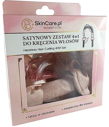 PRZECENA! Satynowy zestaw 4 w 1 do kręcenia włosów - SkinCare 4-in-1 Hair Curler Set-Solid * — Zdjęcie N2