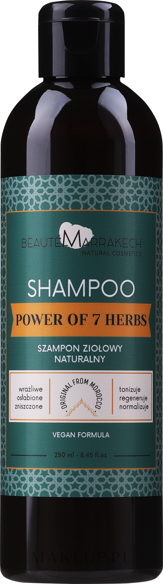Szampon ziołowy do włosów przetłuszczających się - Beauté Marrakech Herbal Shampoo — Zdjęcie 250 ml
