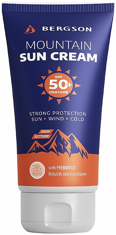 Prebiotyczny krem do twarzy SPF 50+ - Bergson Mountain Sun Cream SPF 50+