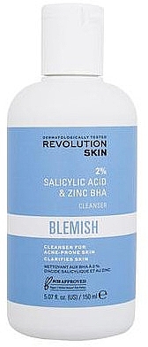 Żel do mycia z kwasem salicylowym i cynkiem - Revolution Skincare Blemish 2% Salicylic Acid & Zinc BHA Cleanser — Zdjęcie N1