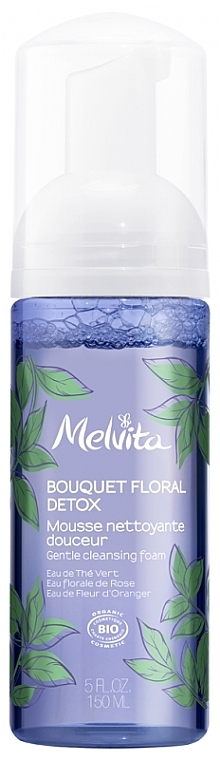 Delikatna pianka do mycia twarzy - Melvita Floral Bouquet Detox Organic Gentle Cleansing Foam — Zdjęcie N1