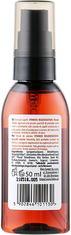 Odbudowujące serum do włosów - Lecher Symbios Regeneration Serum — Zdjęcie N2