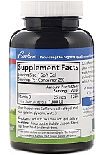 Witamina D3, 1000mg - Carlson Labs Vitamin D3 — Zdjęcie N2