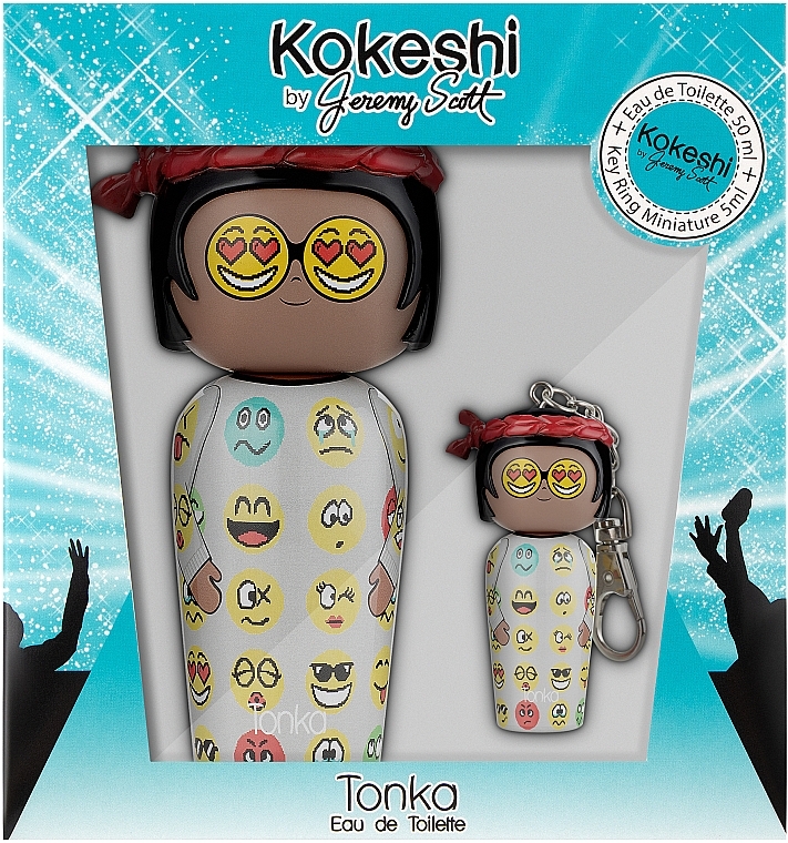 Kokeshi Parfums Tonka by Jeremy Scott - Zestaw (edt/50ml + edt/5ml z brelokiem) — Zdjęcie N1