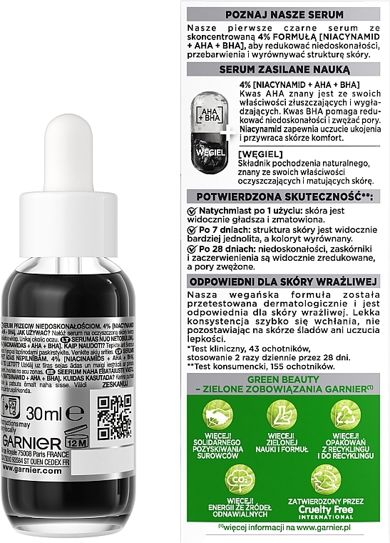 Serum przeciw niedoskonałości skóry z niacynamidem 4%+AHA+ BHA - Garnier Pure Active — Zdjęcie N4