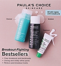 Kup Zestaw - Paula's Choice Breakout-Fighting Bestsellers Kit (cleanser/30ml + exfoliant/30ml + booster/5ml)