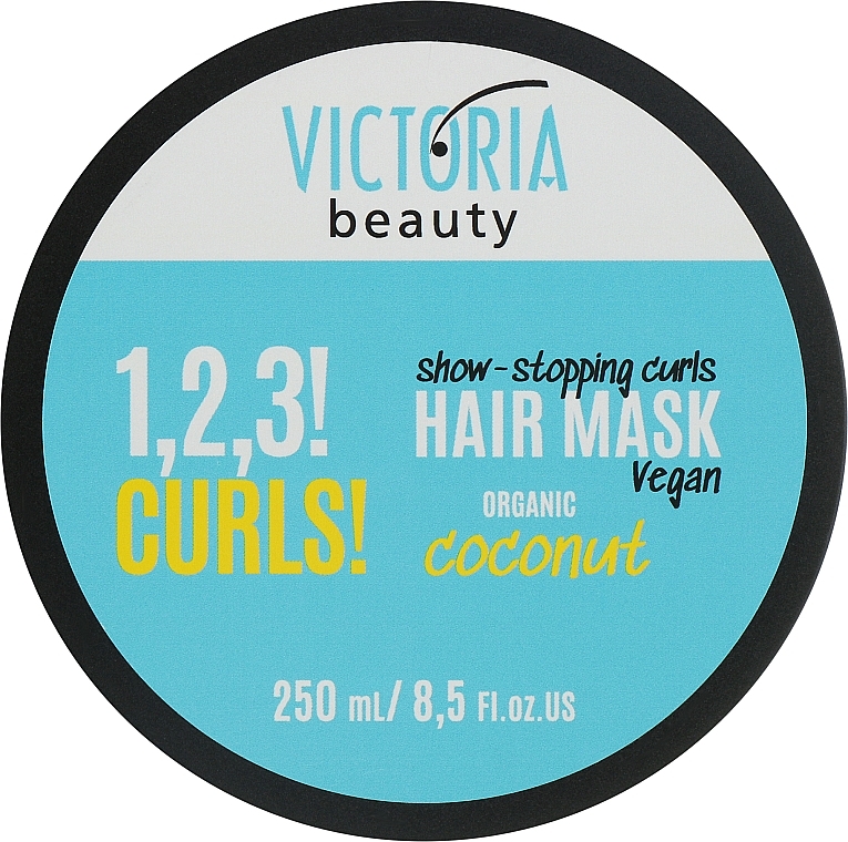 Maska do włosów kręconych i falowanych - Victoria Beauty 1,2,3! Curls! Hair Mask Coconut — Zdjęcie N1