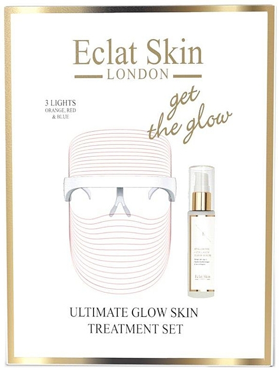 Zestaw - Eclat Skin London Ultimate Glow Skin Treatment Set (f/ser/60ml + led/system/1pcs) — Zdjęcie N1