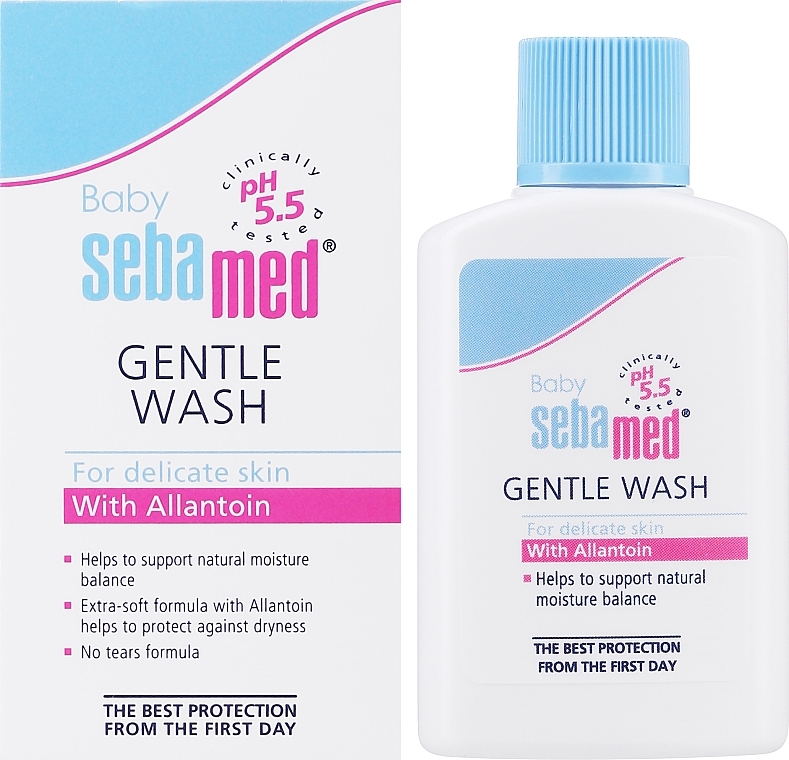 PREZENT! Oczyszczająca emulsja dla dzieci - Sebamed Extra Soft Ph 5.5 Baby Wash (mini) — Zdjęcie N2