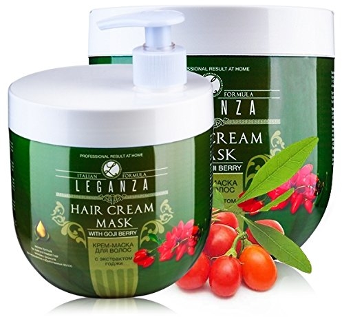 Krem-maska do włosów z wyciągiem z goji - Leganza Cream Hair Mask With Extract Of Goji Berry (z dozownikiem) — Zdjęcie N1