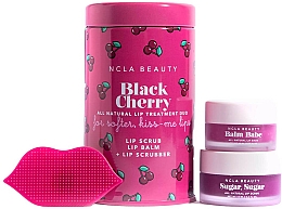 Kup Zestaw do pielęgnacji ust Czarna wiśnia - NCLA Beauty Black Cherry (l/balm/10ml + l/scrub/15ml + scrubber)