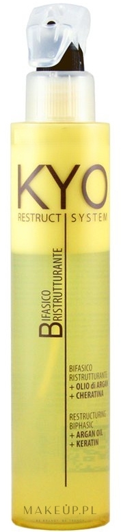 Odżywka w sprayu do włosów z olejem arganowym i keratyną - Kyo Restruct System Restructuring Biphasic Conditioner — Zdjęcie 250 ml