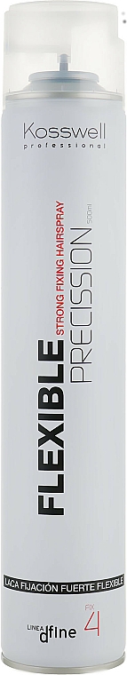 Mocny lakier do włosów w sprayu - Kosswell Professional Dfine Flexible Precission — Zdjęcie N1