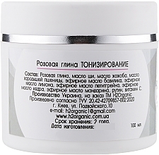 Krem-maska ​​z różową glinką Tonic - H2Organic Natural Cosmetic Cream-mask Velvet Skin Pink Clay — Zdjęcie N3