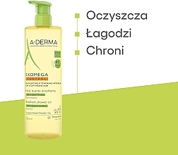 Zmiękczający olejek pod prysznic - A-Derma Exomega Control Emollient Shower Oil — Zdjęcie N5