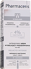 Intensywny krem wybielający przebarwienia na noc z 4% niacynamidem - Pharmaceris W Melacyd Intense — Zdjęcie N2