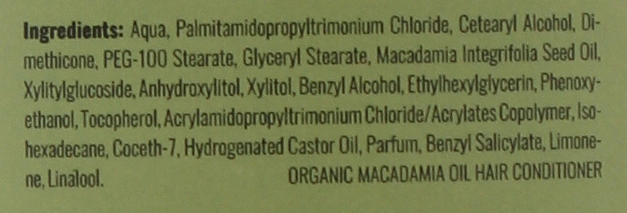 Odżywka do włosów z organicznym olejem makadamia - GlySkinCare Macadamia Oil Hair Conditioner — Zdjęcie N2