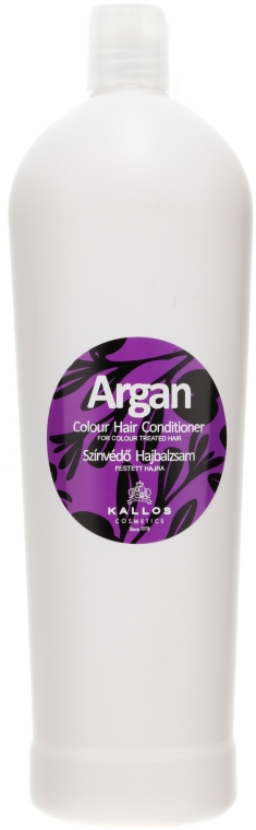 Arganowa odżywka do włosów farbowanych - Kallos Cosmetics Argan Colour Hair Conditioner — Zdjęcie N1
