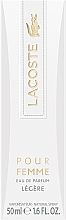 Lacoste Pour Femme Légère - Woda perfumowana — Zdjęcie N3