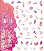 Kolorowe naklejki na paznokcie - Essence Live Life In Coral It's A Reef Of Happiness! Nail Stickers — Zdjęcie N1