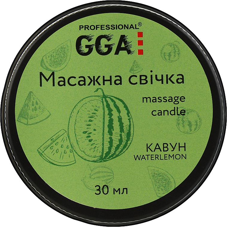 Świeca do masażu Arbuz - GGA Professional Massage Candle — Zdjęcie N1