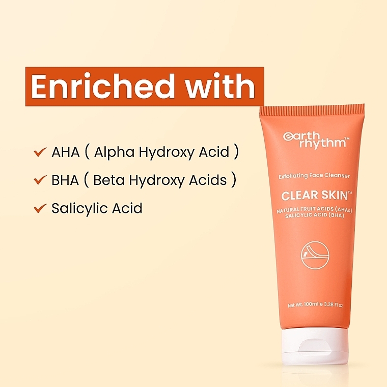 Złuszczający żel do mycia twarzy - Earth Rhythm Exfoliating Face Cleanser With AHAs & BHAs — Zdjęcie N3