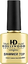 Brokatowy top coat do paznokci - HD Hollywood Gliter Top — Zdjęcie N1