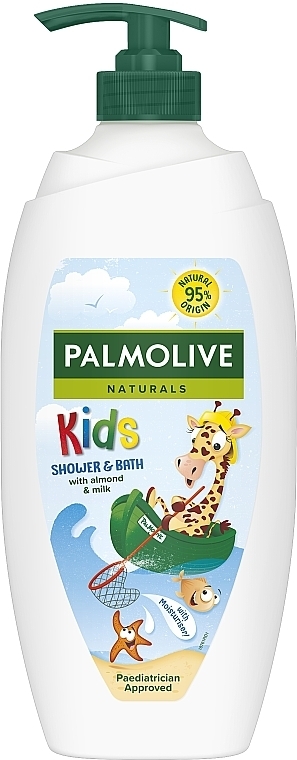 Żel pod prysznic i płyn do kąpieli z migdałami dla dzieci - Palmolive Naturals Natural Almond Shower & Bath For Kids — Zdjęcie N1