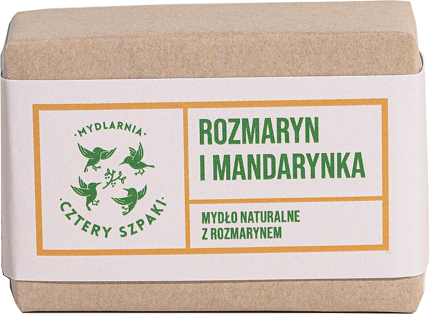 Mydło naturalne Mandarynka i rozmaryn - Cztery Szpaki — Zdjęcie N2