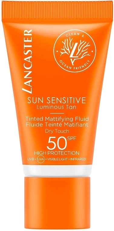 Matujący fluid do twarzy - Lancaster Sun Sensitive Tinted Mattifying Fluid SPF50 (próbka) — Zdjęcie N1