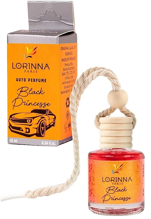 Odświeżacz powietrza do samochodu - Lorinna Paris Black Princesse Auto Perfume — Zdjęcie N1