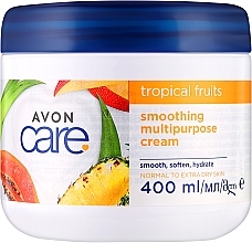 Wielofunkcyjny krem do twarzy, rąk i ciała z ekstraktami owocowymi - Avon Care Smoothing Multipurpose Cream Tropical Fruits — Zdjęcie N1