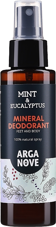 Naturalny dezodorant mineralny do stóp Mięta i eukaliptus - Arganove Mint Eucalyptus Dezodorant — Zdjęcie N1