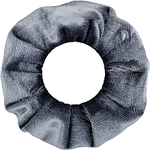 Welurowa gumka do włosów Velour Classic, szara - MAKEUP — Zdjęcie N2