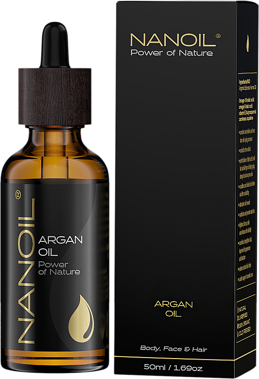 Olej arganowy - Nanoil Body Face and Hair Argan Oil — Zdjęcie N2