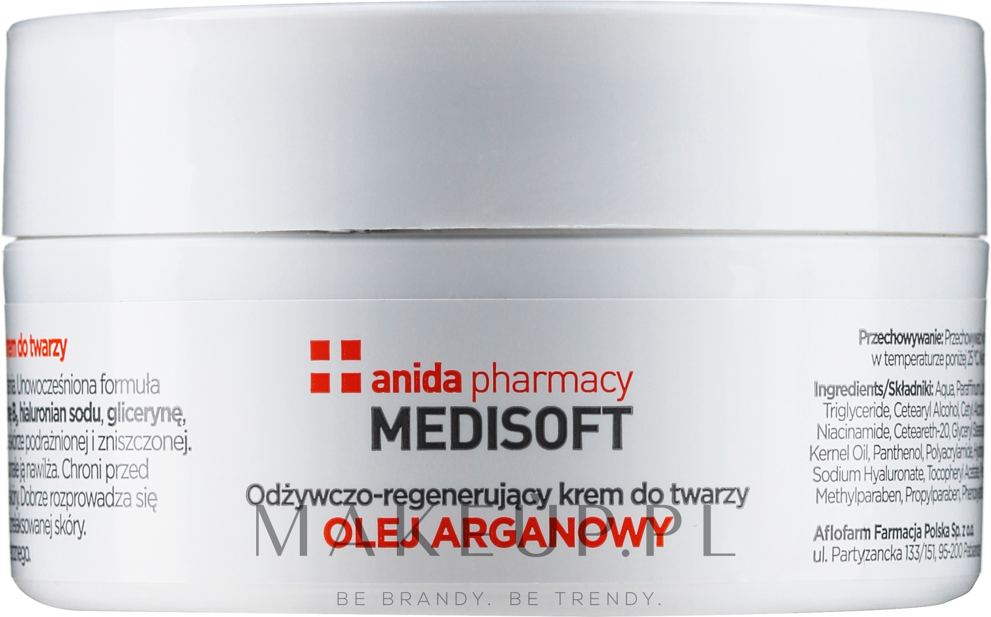 Odżywczo regenerujący krem do twarzy z olejem arganowym na dzień i noc - Anida Medisoft — Zdjęcie 100 ml