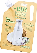 Kup Nawilżająco-odżywcza maska do twarzy na noc - Missha Talks Vegan Squeeze Pocket Sleeping Mask Mega Nutritious