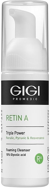 Pianka do mycia twarzy z 10% kwasem glikolowym - Gigi Retin A Foaming Cleanser 10% Glycolic — Zdjęcie N1